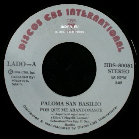 Paloma San Basilio - Por Que Me Abandonaste / Mi Muñeca side A