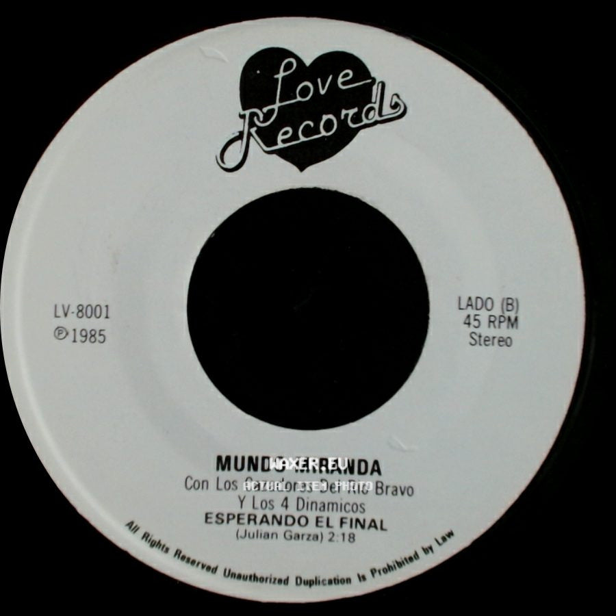 Mundo Miranda Con Los Cazadores Del Rio Bravo Y Los 4 Dinamicos - Necesito Una Compañera / Esperando El Final side B