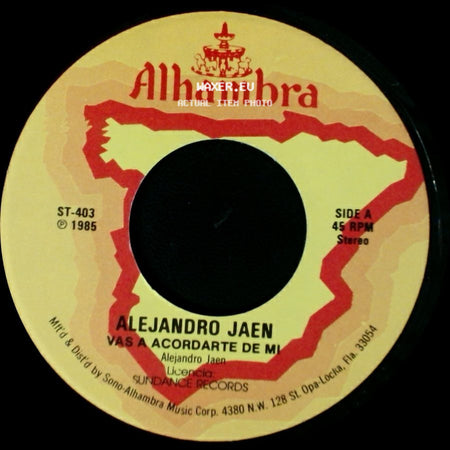Alejandro Jaen - Vas A Acordarte De Mi / Escapate side A