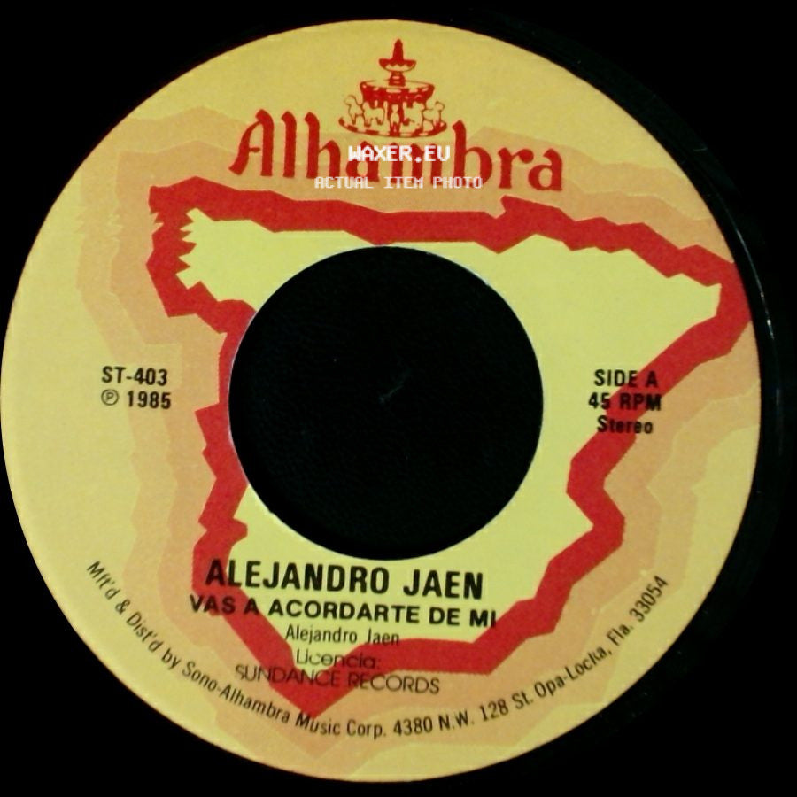 Alejandro Jaen - Vas A Acordarte De Mi / Escapate side A