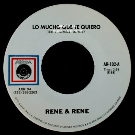 Rene & Rene - Lo Mucho Que Te Quiero / Angelito side A