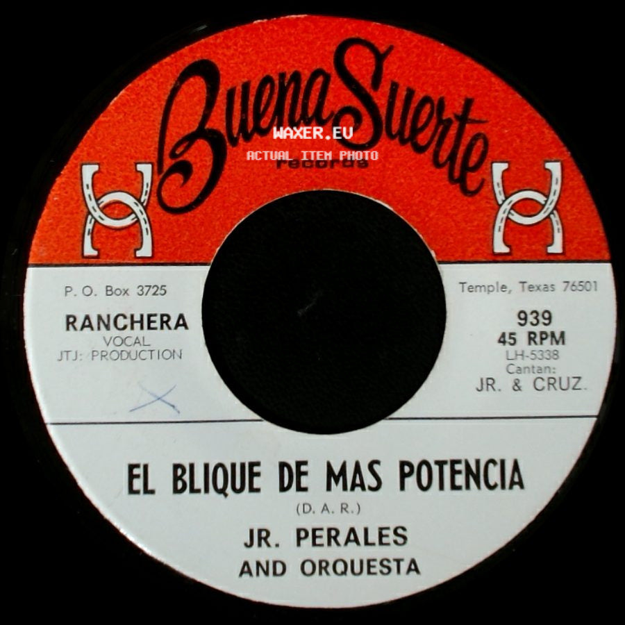 Jr. Perales And Orquesta - Tonterias / El Blique De Mas Potencia side B