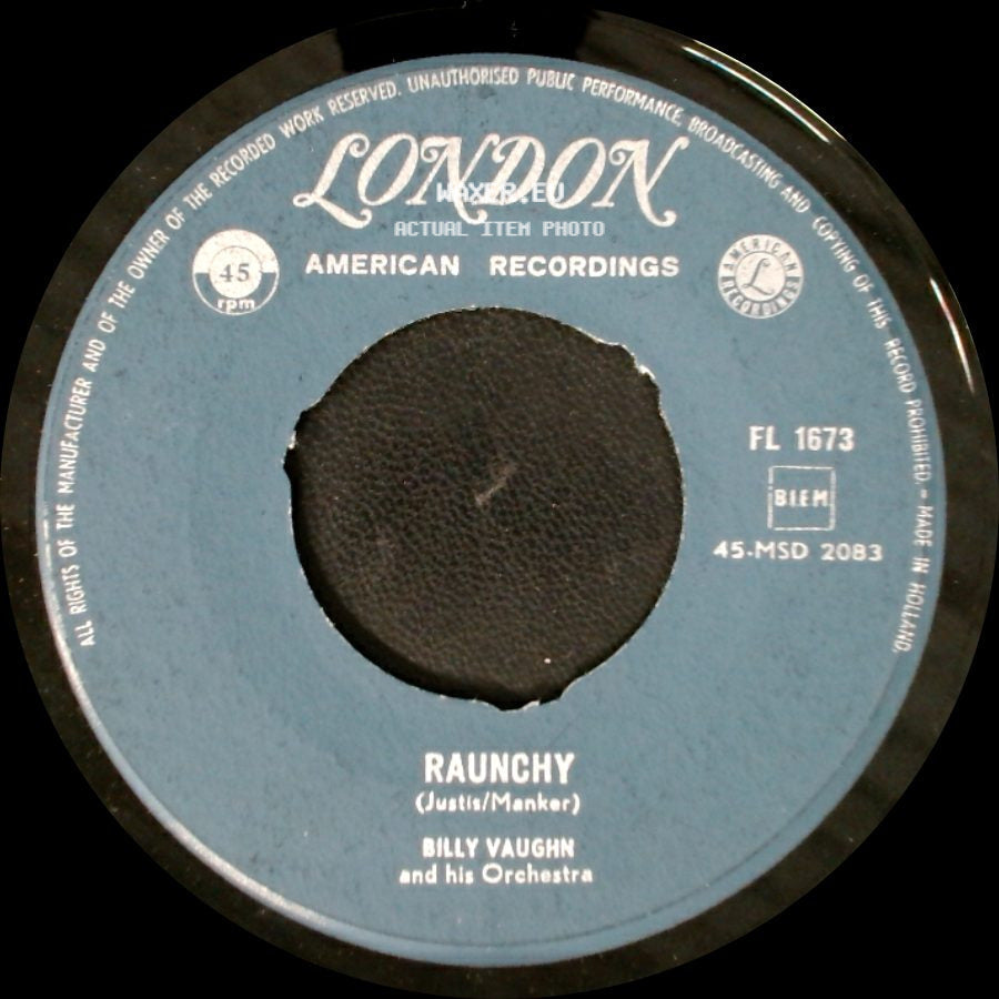 Billy Vaughn And His Orchestra - Sail Along Silvery Moon / Raunchy side B