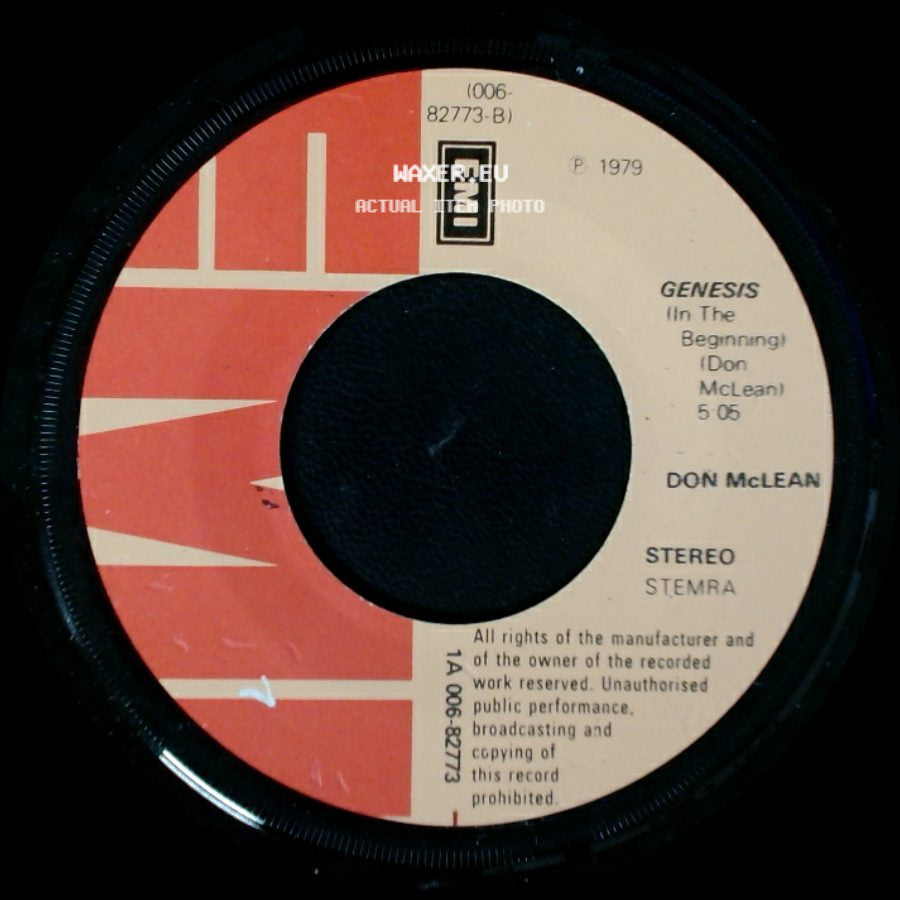 Don Mclean - Genesis (In The Beginning) / Crying side A