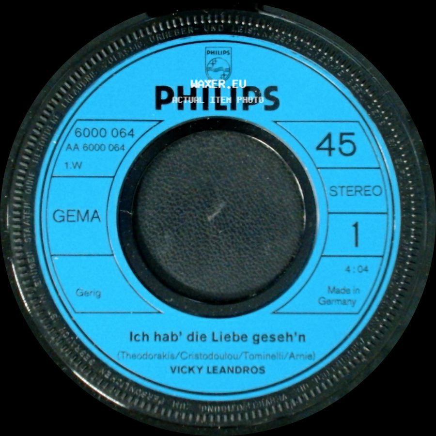 Vicky Leandros - Ich Hab' Die Liebe Geseh'n / Augen Wie Feuer side A