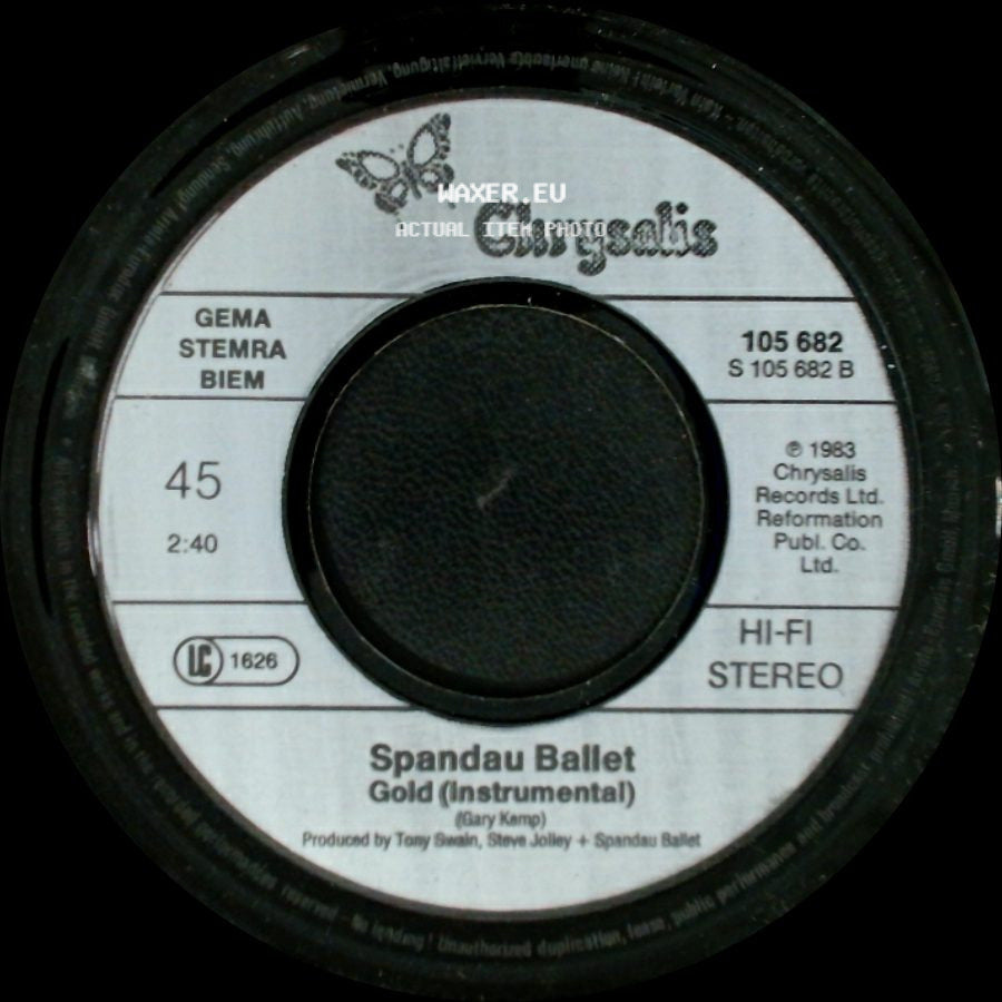 Spandau Ballet - Gold (Instrumental) / Gold side A