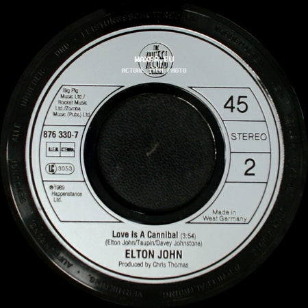 Elton John - Love Is A Cannibal / Sacrifice side A