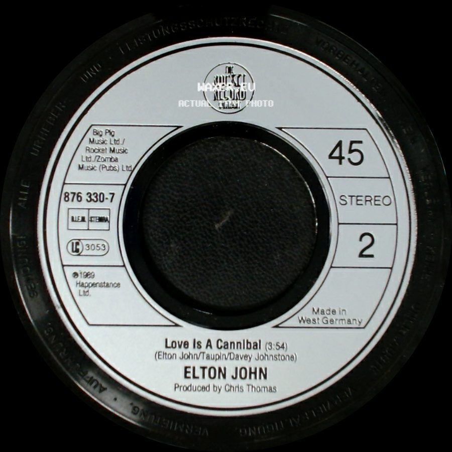 Elton John - Love Is A Cannibal / Sacrifice side A