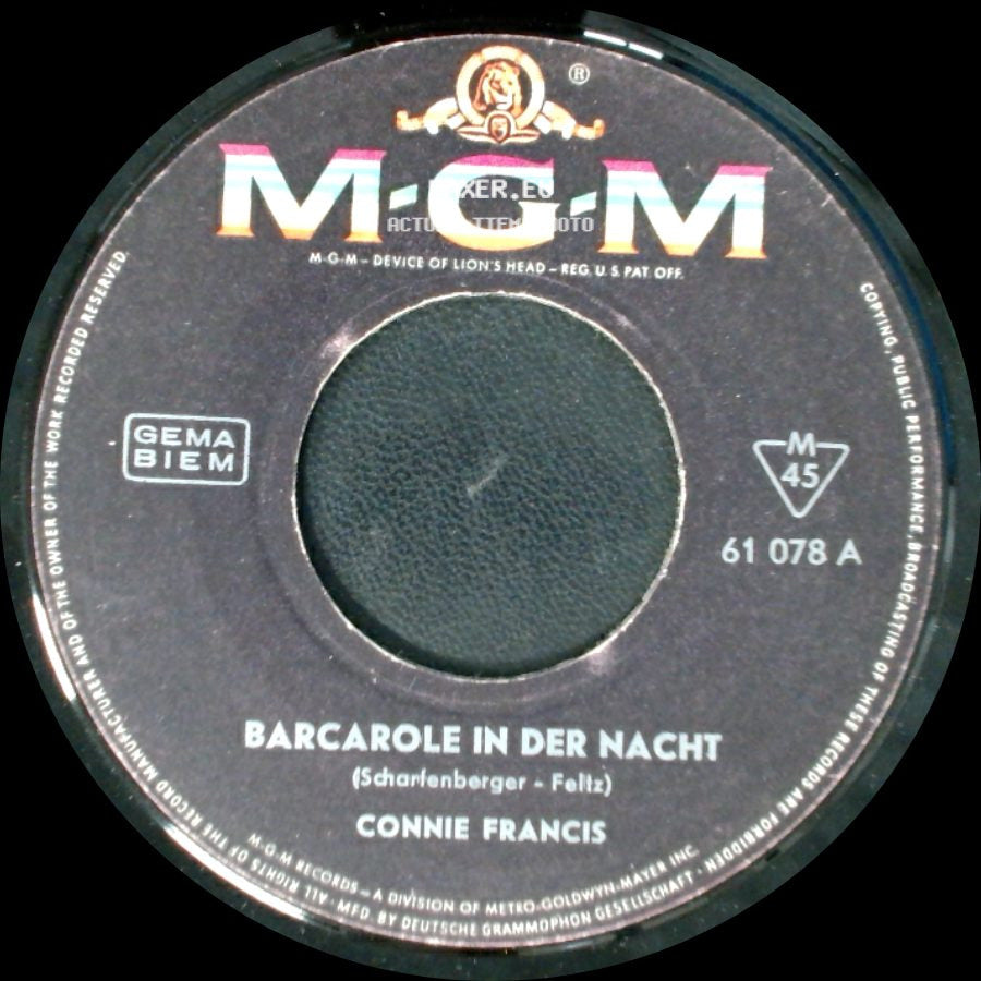 Connie Francis - Barcarole In Der Nacht / Colombino side A