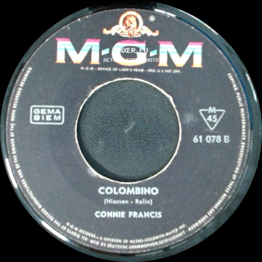 Connie Francis - Barcarole In Der Nacht / Colombino side B