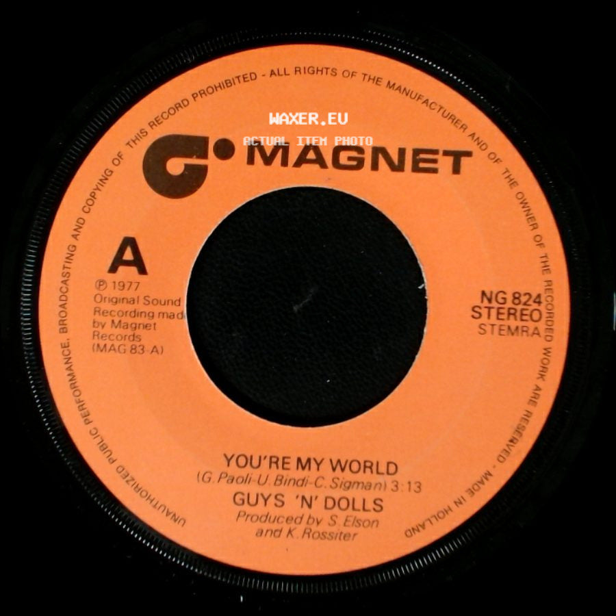 Guys 'n' Dolls - Just Loving You / You're My World side B