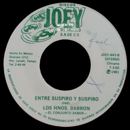 Los Hnos. Barron - El Hijo De Susana / Entre Suspiro Y Suspiro side B