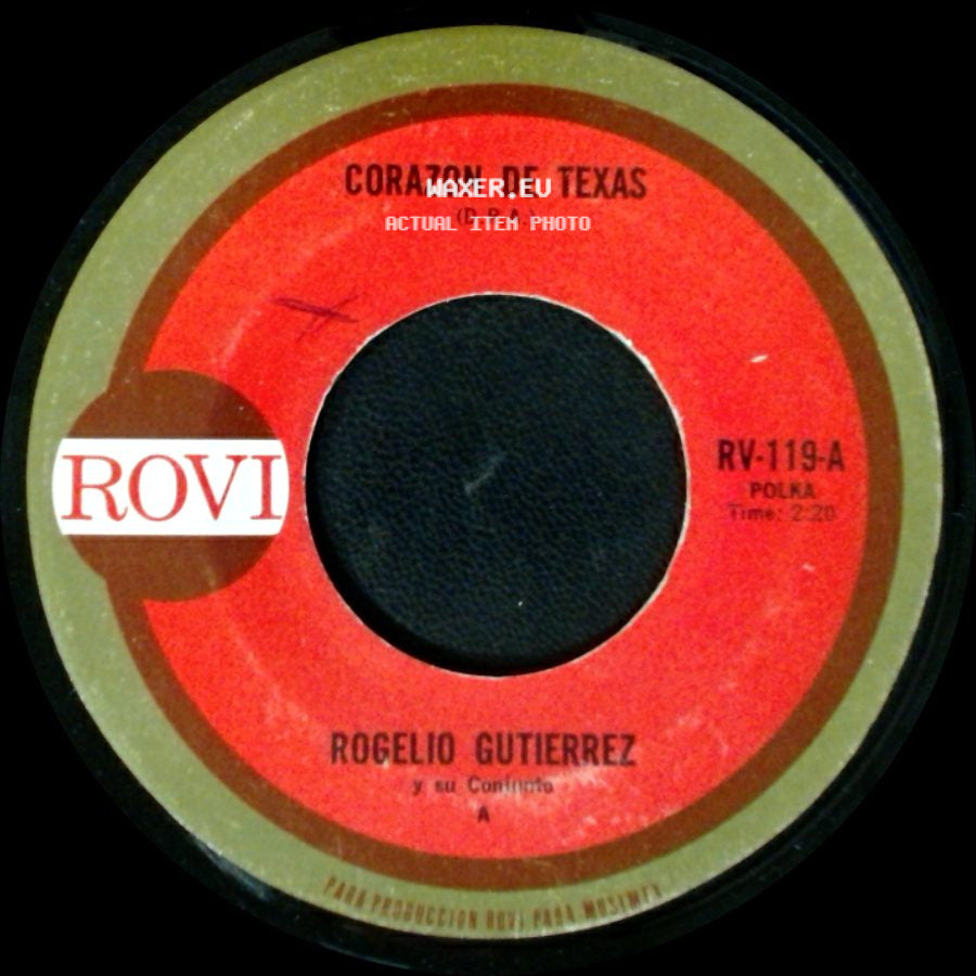 Rogelio Gutierrez - Los Coconitos / Corazon De Texas side B