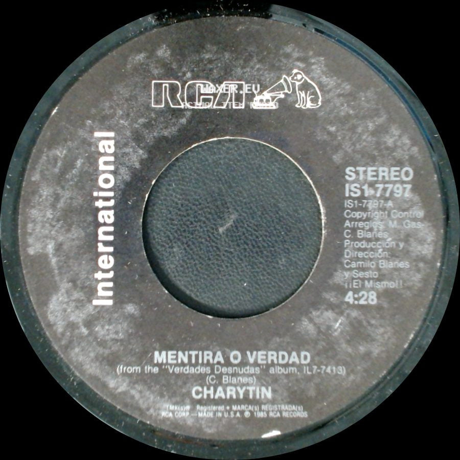 Charytin - Mentira O Verdad / Jamas Te Olvidare side A