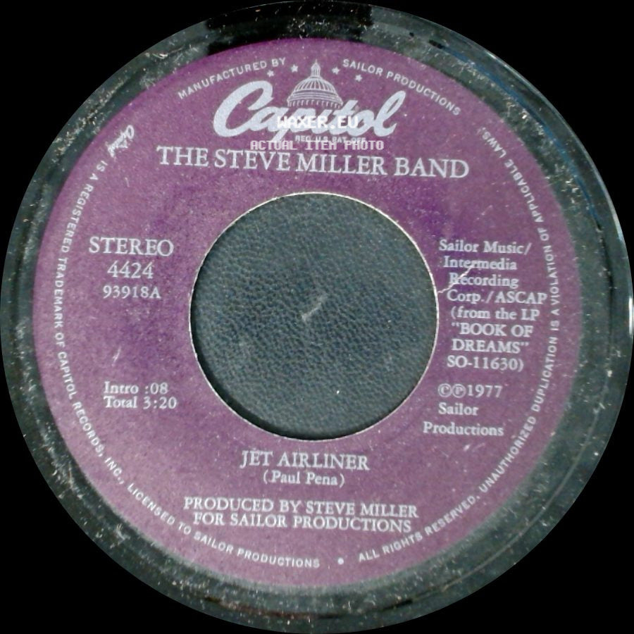 The Steve Miller Band - Babes In The Wood / Jet Airliner side B