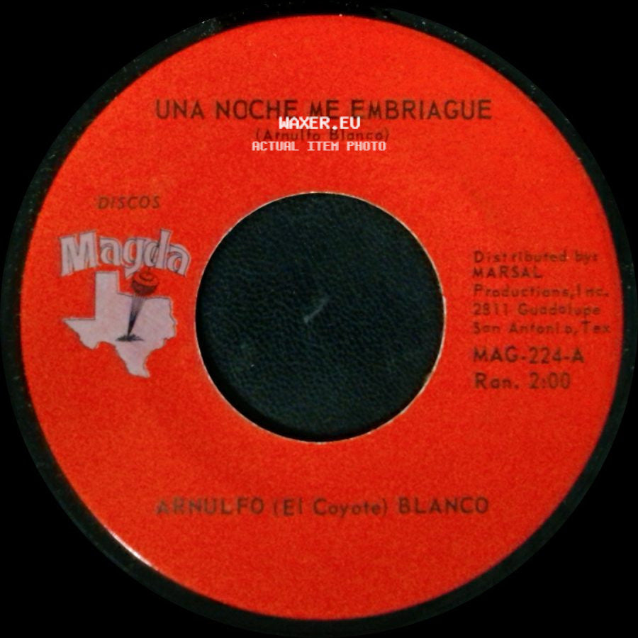 Arnulfo (El Coyote) Blanco - Cuatro Velas Y Un Cajon / Una Noche Me Embriague side B