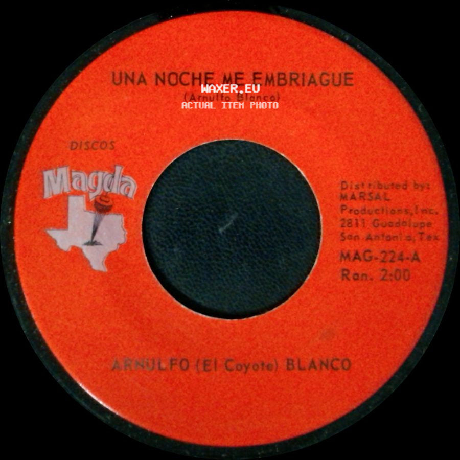 Arnulfo (El Coyote) Blanco - Cuatro Velas Y Un Cajon / Una Noche Me Embriague side B