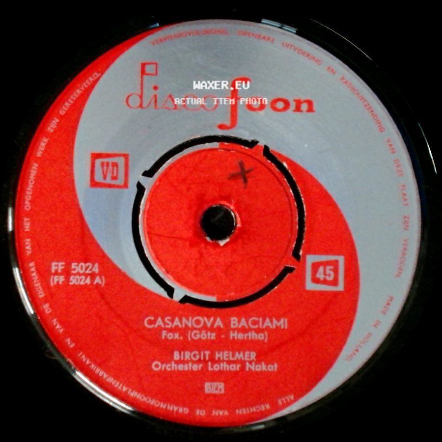 Die Rivieras / Birgit Helmer - Wini Wini / Casanova Baciami side B