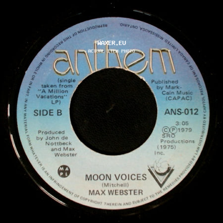 Max Webster - Let Go The Line / Moon Voices side B
