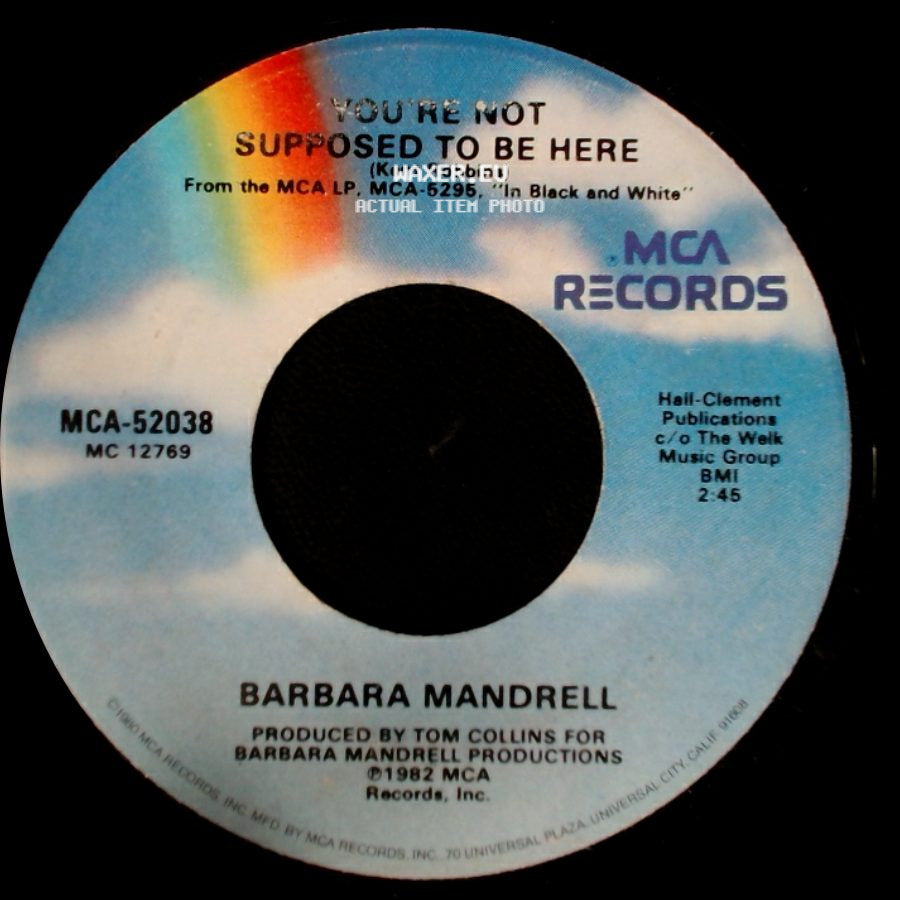 Barbara Mandrell - You're Not Supposed To Be Here / Til You're Gone side A