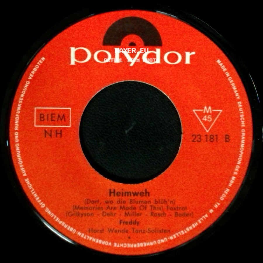 Freddy - Sie Hieß Mary-Ann / Heimweh (Dort, Wo Die Blumen Blüh'n) (Memories Are Made Of This) Foxtrot side B