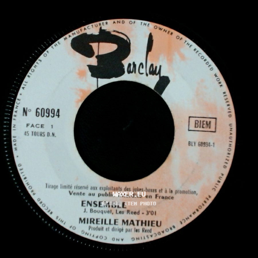 Mireille Mathieu - Les Bicyclettes De Belsize / Ensemble side B