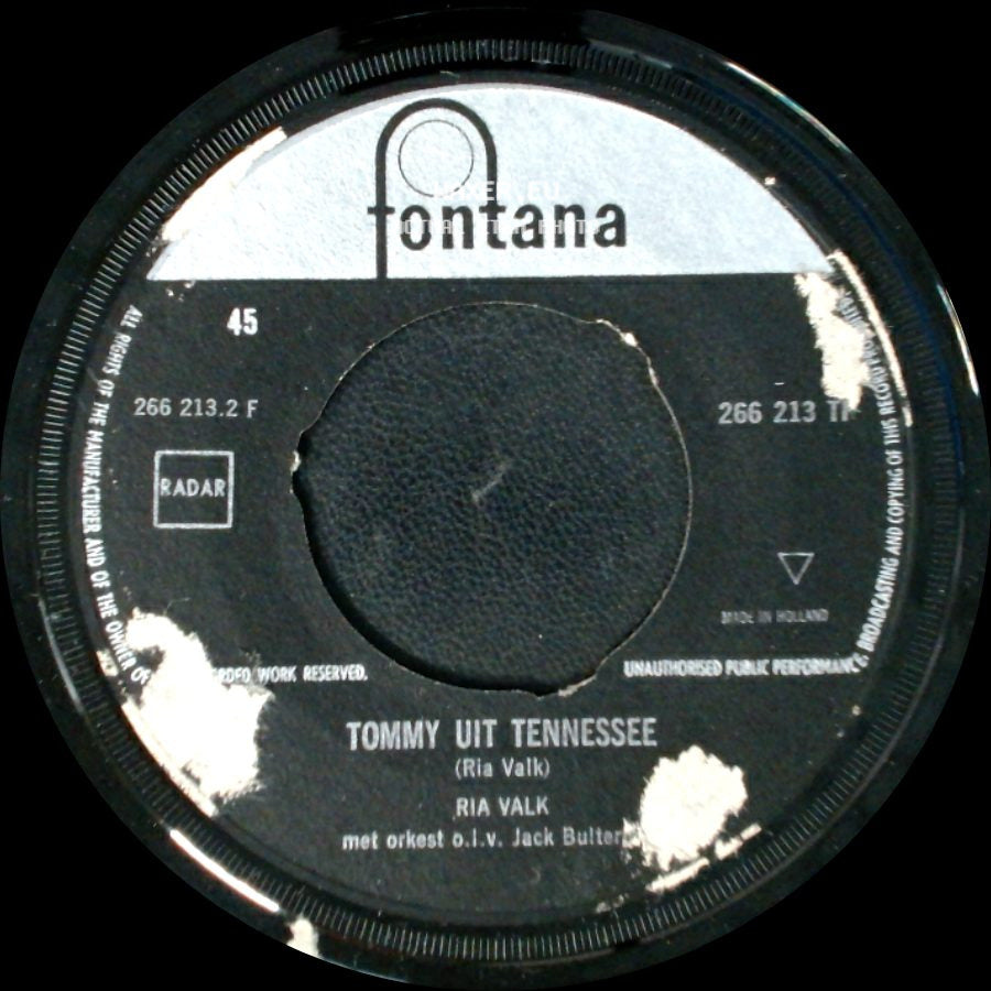 Ria Valk - Tommy Uit Tennessee / Afscheid Van 'n Soldaat side A
