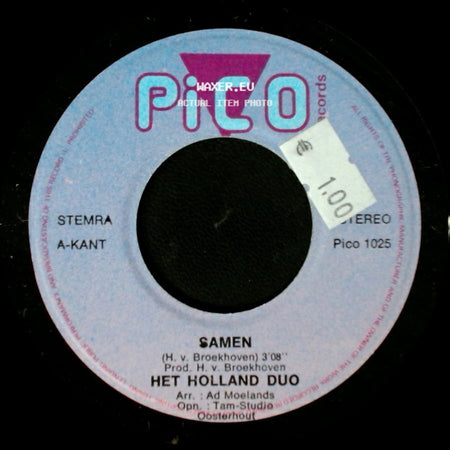 Het Holland Duo - Samen / 'n Boeketje Rode Rozen side A