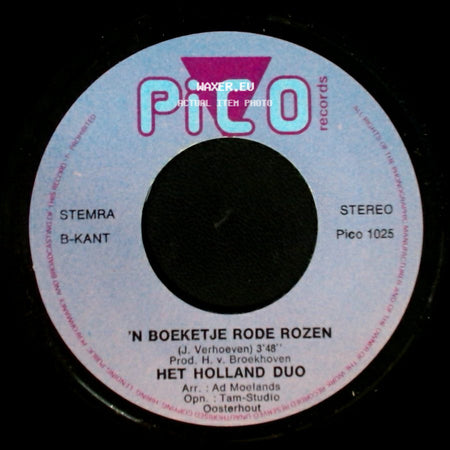 Het Holland Duo - Samen / 'n Boeketje Rode Rozen side B