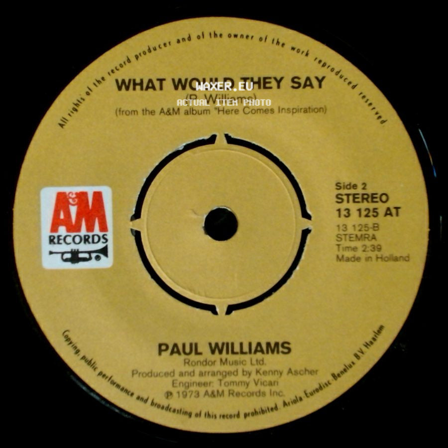 Paul Williams - Inspiration / What Would They Say side B