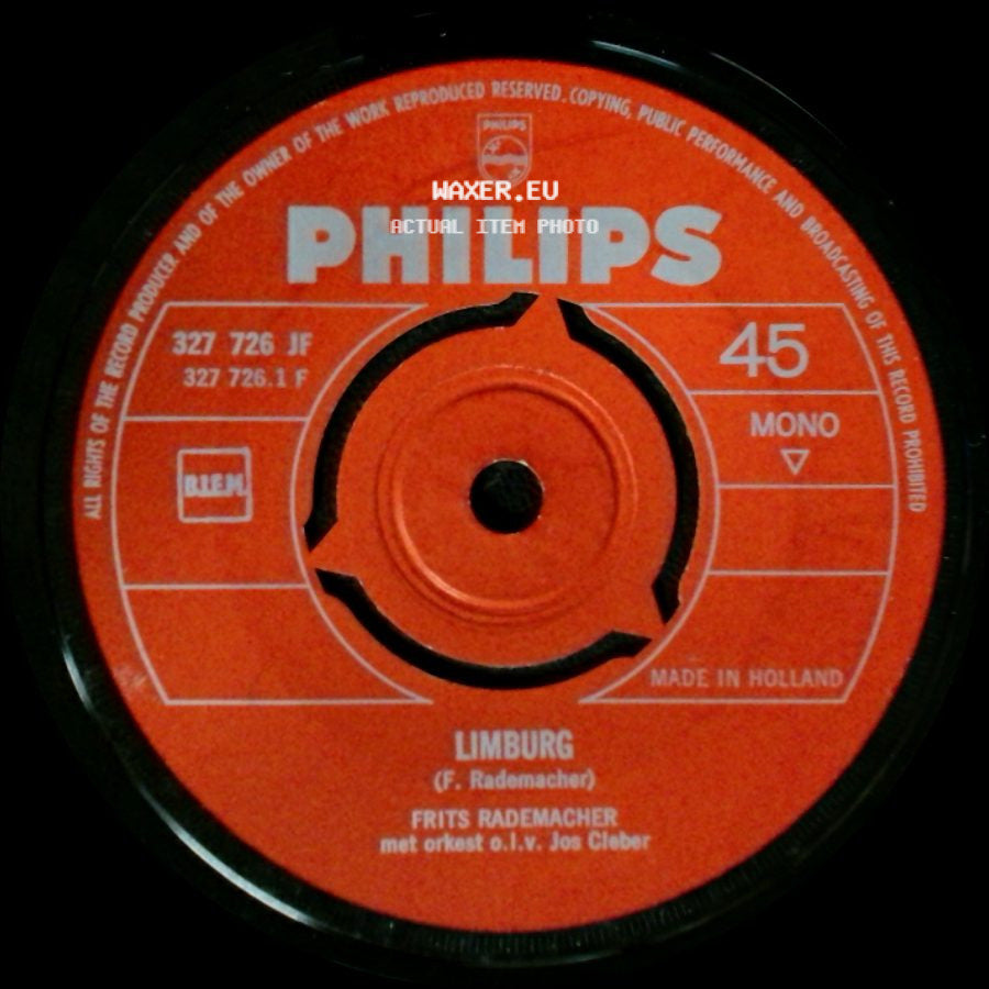 Frits Rademacher Met Orkest O.L.V. Jos Cleber / Frits Rademacher - Limburg / Loeende Klokke side A