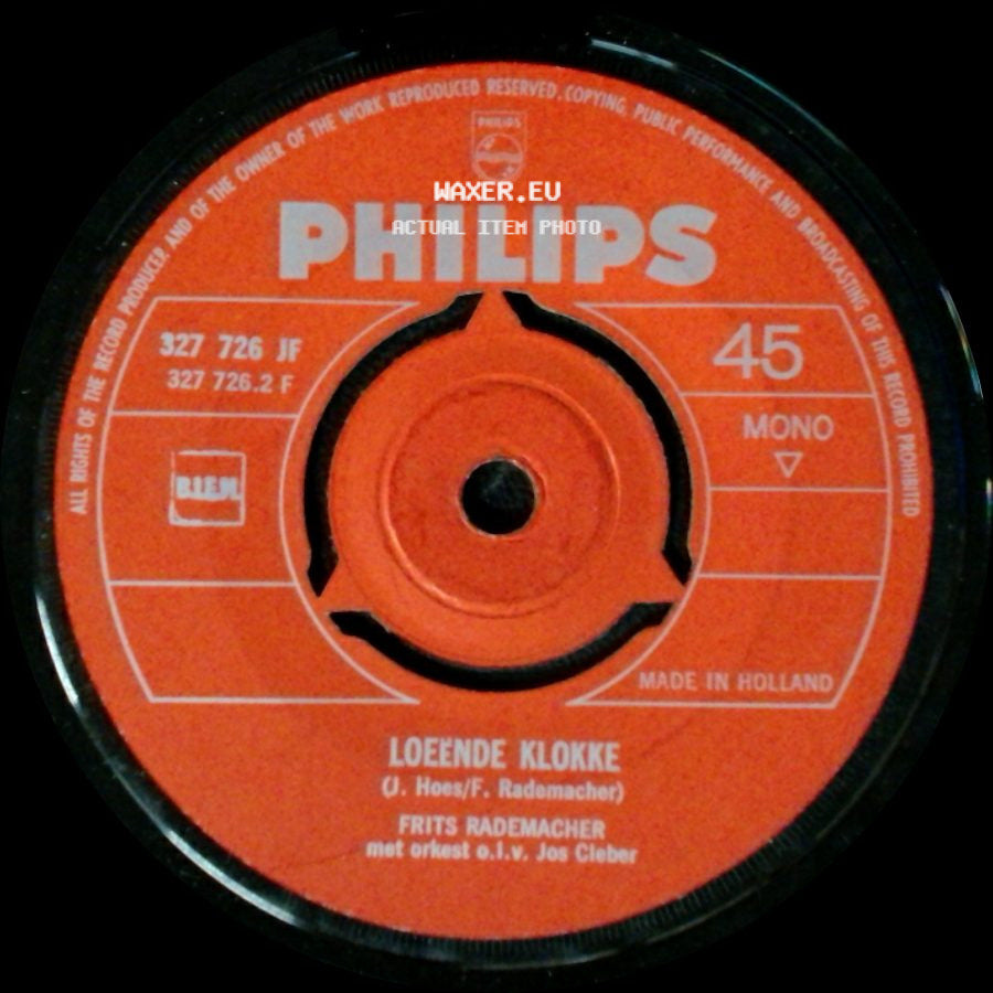 Frits Rademacher Met Orkest O.L.V. Jos Cleber / Frits Rademacher - Limburg / Loeende Klokke side B