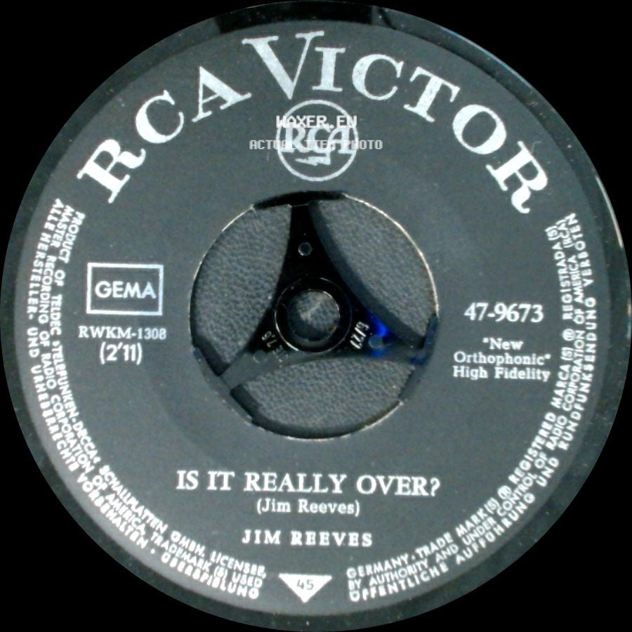 Jim Reeves - Is It Really Over? / That's A Sad Affair side A