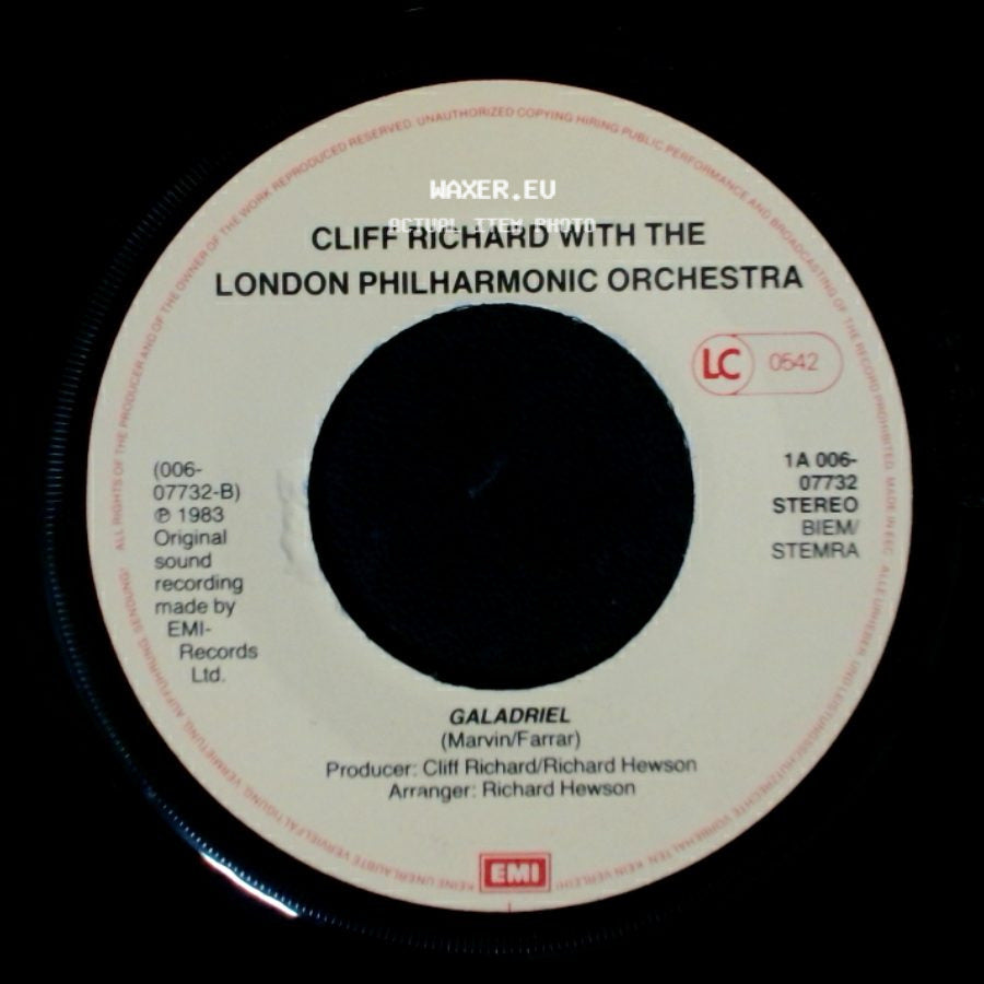 Cliff Richard With The London Philharmonic Orchestra - True Love Ways / Galadriel side B