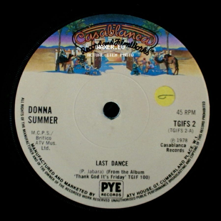 Donna Summer - With Your Love / Last Dance side B
