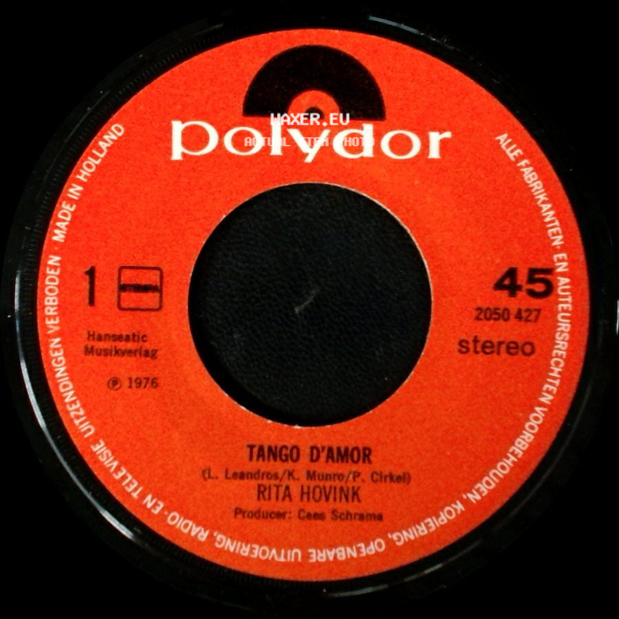 Rita Hovink - Tango D'amor / Met Tien Amigo's side A