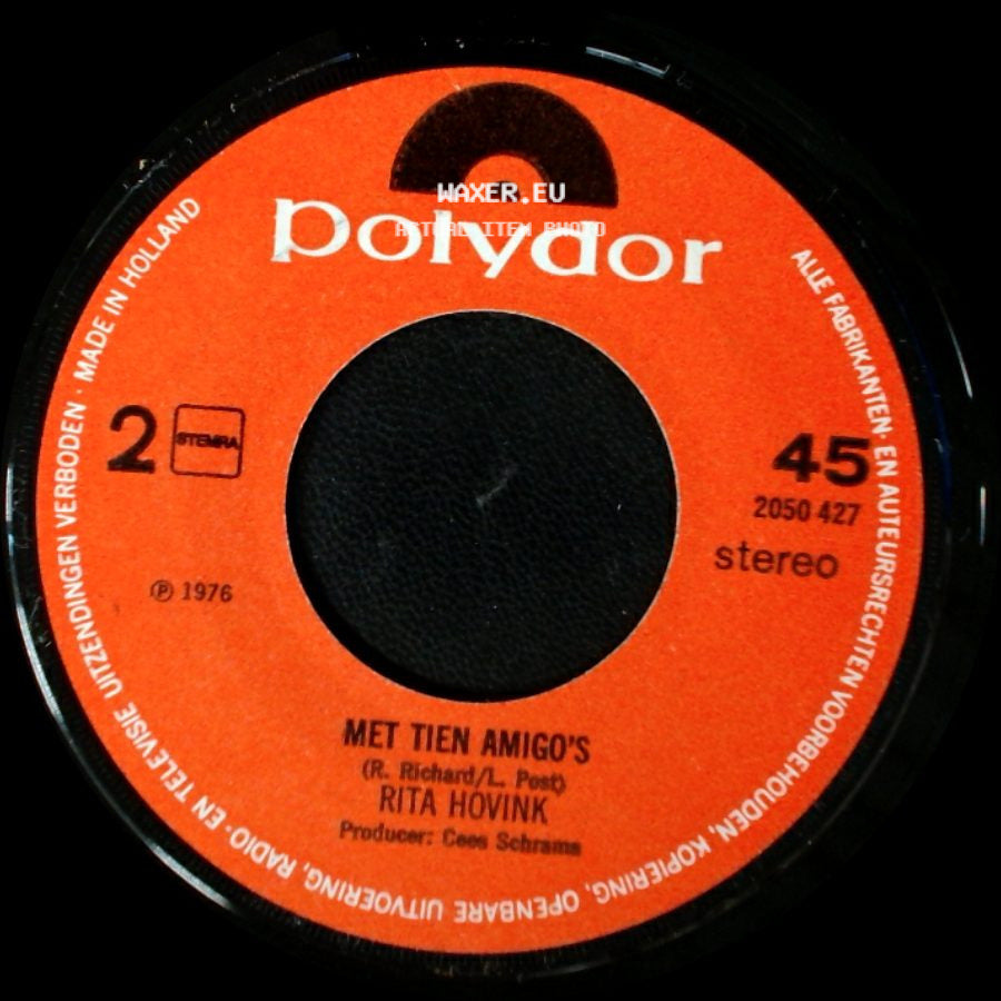 Rita Hovink - Tango D'amor / Met Tien Amigo's side B
