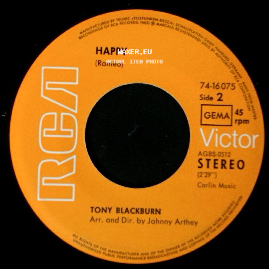 Tony Blackburn - Is It Me, Is It You / Happy side B