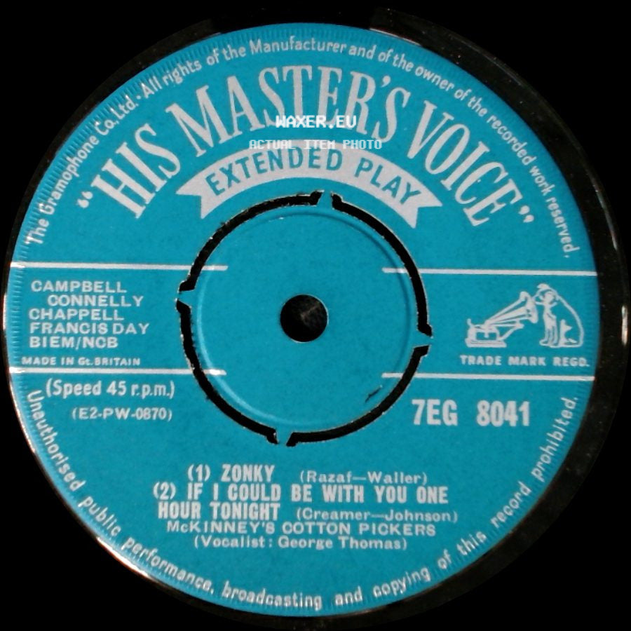 Mckinney's Cotton Pickers - Laughing At Life / Baby Won't You Please Come Home / Zonky / If I Could Be With You One Hour Tonight side B
