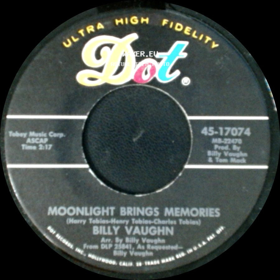 Billy Vaughn - Lolly / Moonlight Brings Memories side B