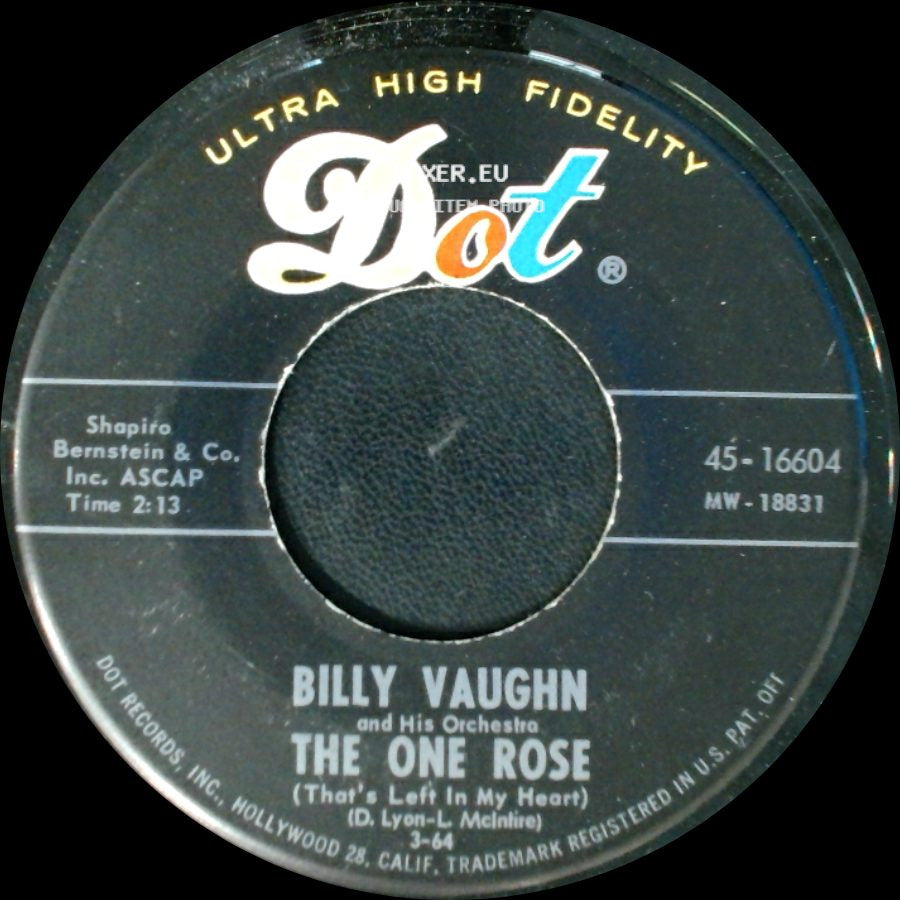 Billy Vaughn And His Orchestra - The One Rose (That's Left In My Heart) / Lucky Duck side A