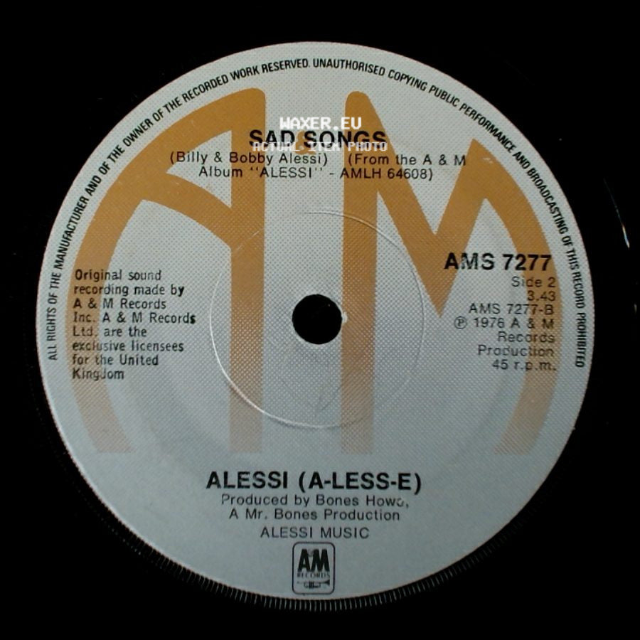 Alessi (A-Less-E) - Seabird / Sad Songs side B