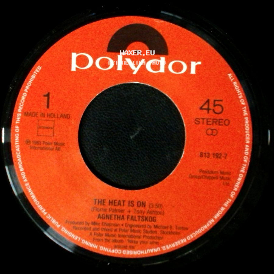 Agnetha Faltskog - Man / The Heat Is On side B