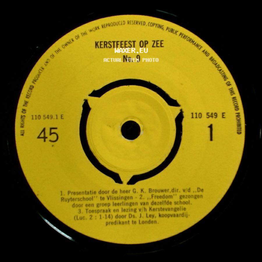 Unknown Artist - Kerstfeest Op Zee No. 9 / Kerstfeest Op Zee No. 9 side B