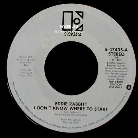 Eddie Rabbitt - I Don't Know Where To Start / I Don't Know Where To Start side A