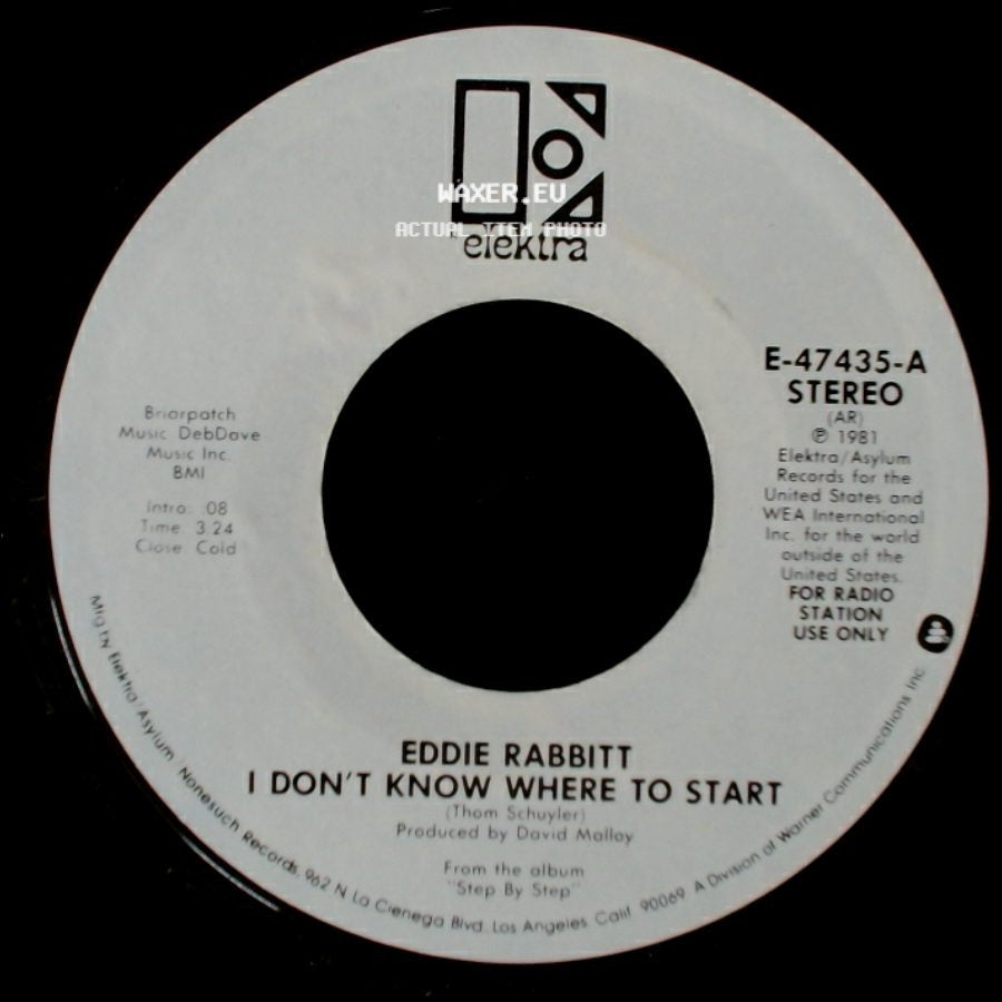 Eddie Rabbitt - I Don't Know Where To Start / I Don't Know Where To Start side A