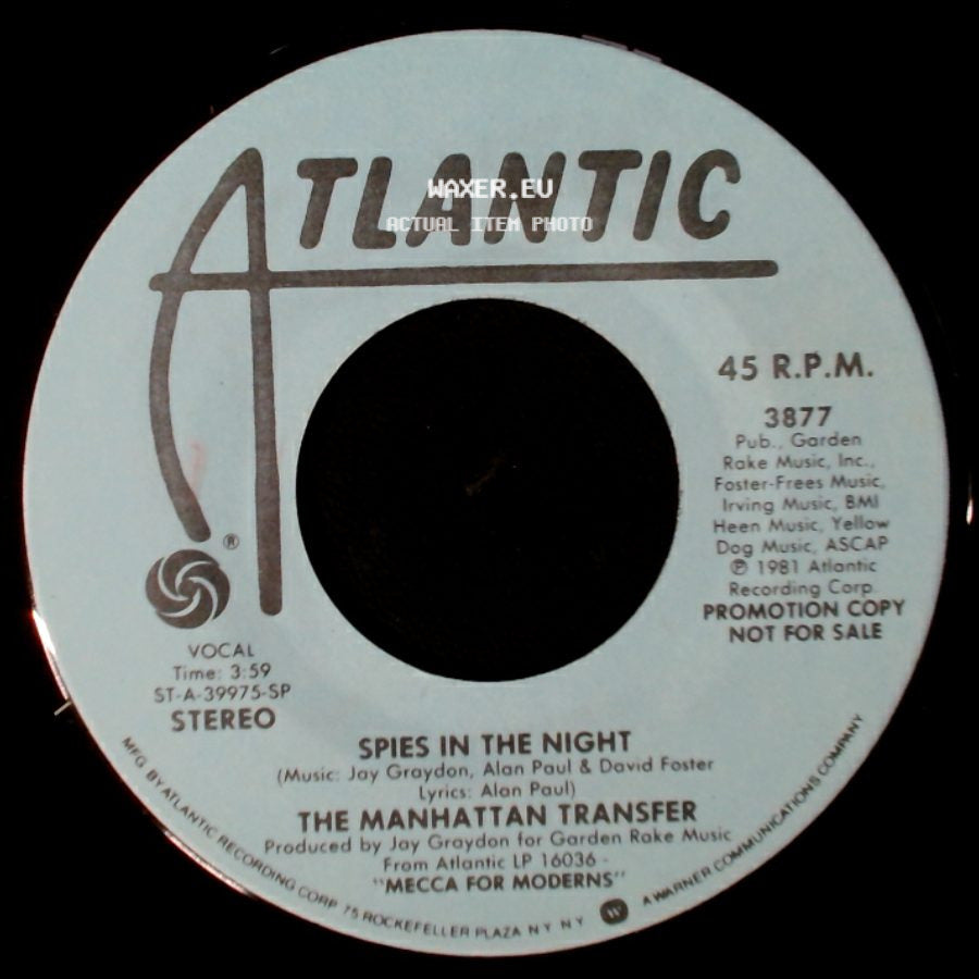 The Manhattan Transfer - Spies In The Night / Spies In The Night side B