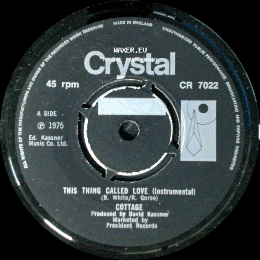 Cottage - This Thing Called Love (Instrumental) / This Thing Called Love (Vocal) side A