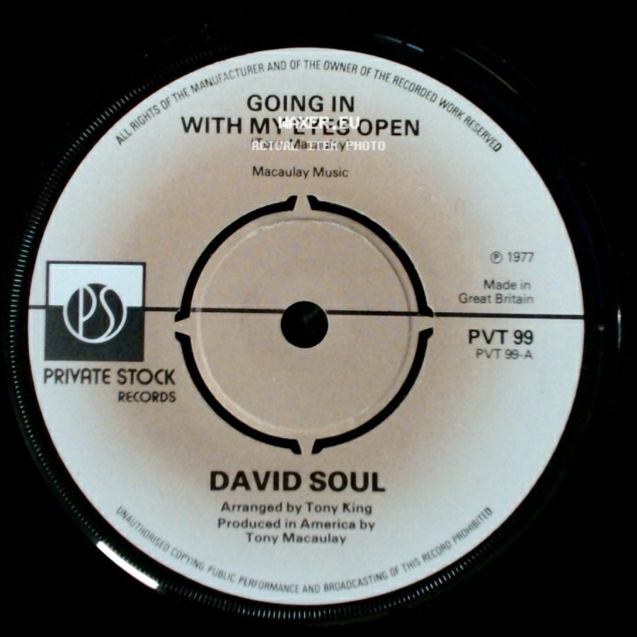 David Soul - Going In With My Eyes Open / Topanga side A
