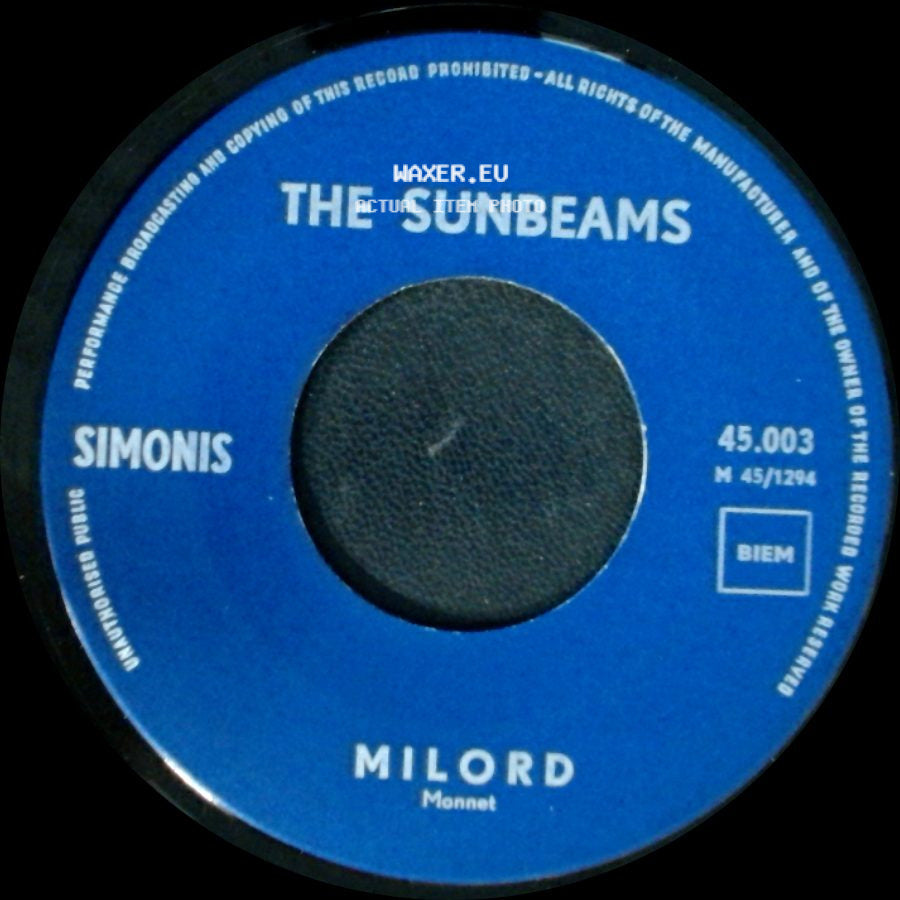 The Sunbeams - Milord / Reine De Musette side A